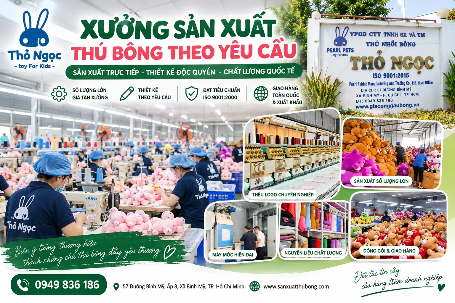 Xưởng sản xuất thú bông theo yêu cầu uy tín tại TP.HCM